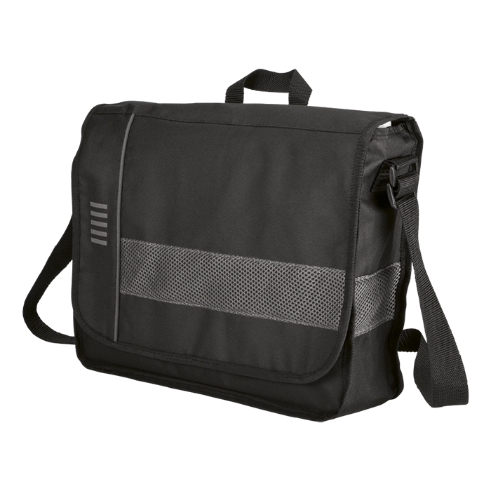 BB0038 - Messenger Bag with Mesh Trim - 600D