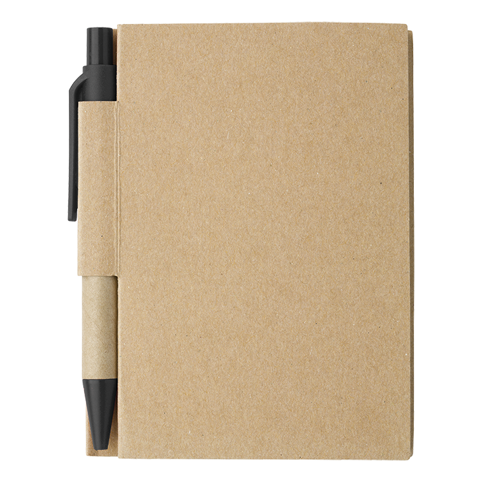BF6419 - Mini Recycled Notebook and Pen Black / STD /