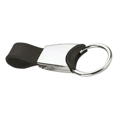 BK0022 - Metal Keychain with Silicone Strap Black / STD /