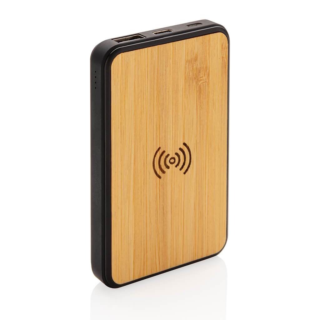 Bamboo Anti-microbial Wireless Powerbank