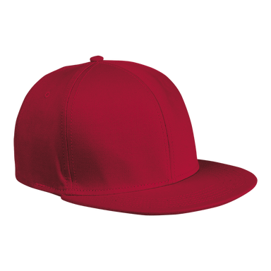 6 Panel Flat Peak Cap Red / STD / Last Buy - Caps