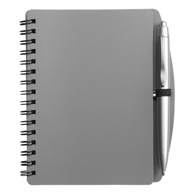 BF5139 - A6 Spiral Notebook and Pen Grey / STD / Regular - Notebooks