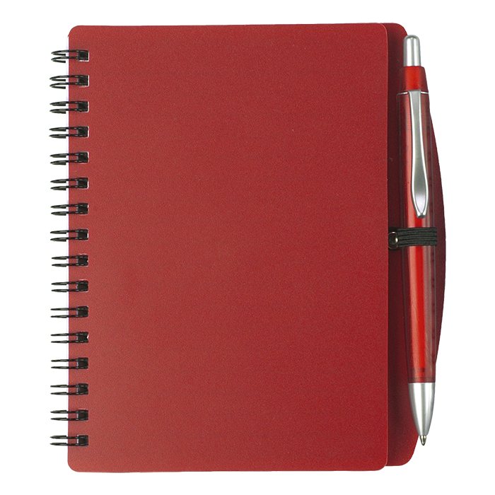 BF5139 - A6 Spiral Notebook and Pen Red / STD / Regular - Notebooks