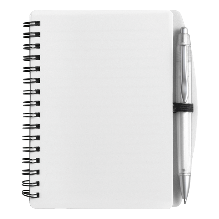 BF5139 - A6 Spiral Notebook and Pen White / STD / Regular - Notebooks