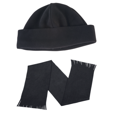 Glacier Scarf and Beanie Set Black / STD / Regular - Winter
