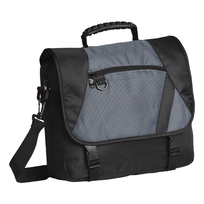 IND401 - Charter Laptop Bag Black/Grey / STD / Last Buy -