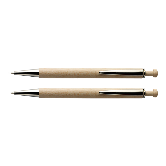 Maple Wood Pen And Clutch Pencil Set Brown / STD / Last Buy - Writing Instruments