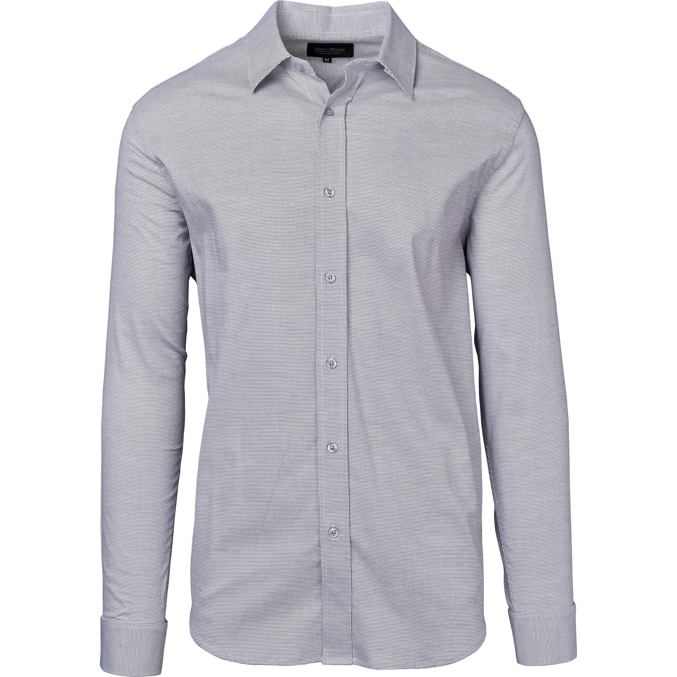 Mens Long Sleeve Taylor Shirt-L-Grey-GY