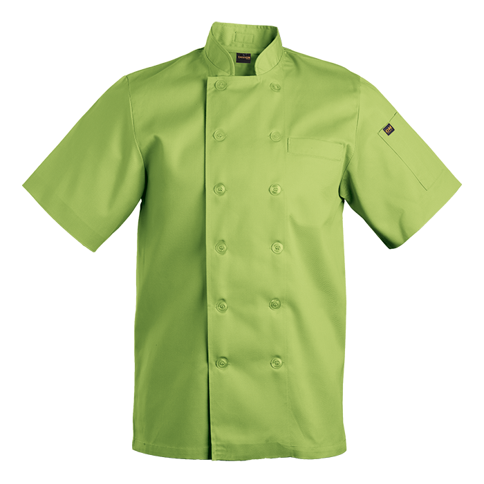 Mens Savona Short Sleeve Chef Jacket Lime / XS /