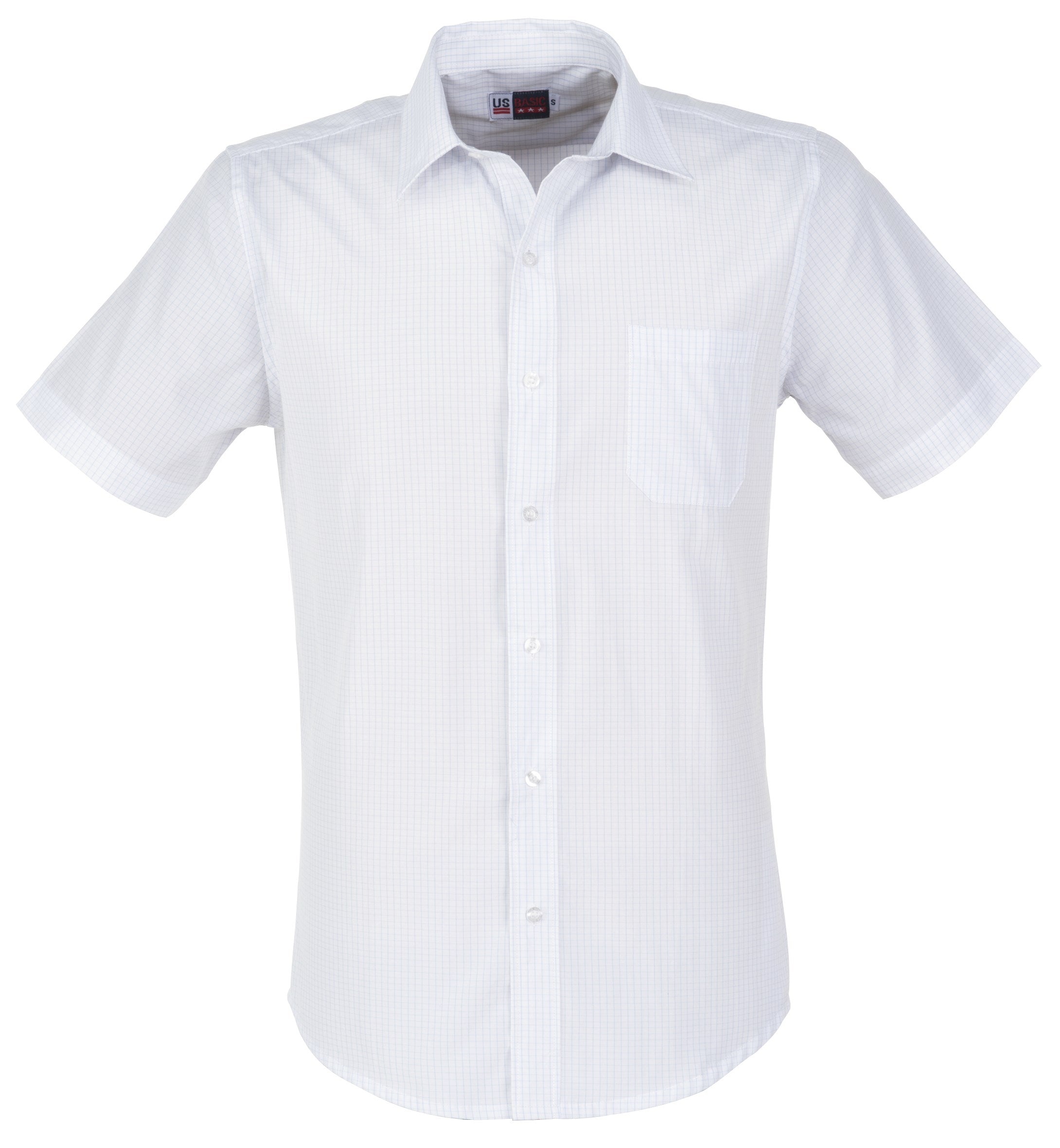 Mens Short Sleeve Huntington Shirt - White Light Blue 2XL / WLB