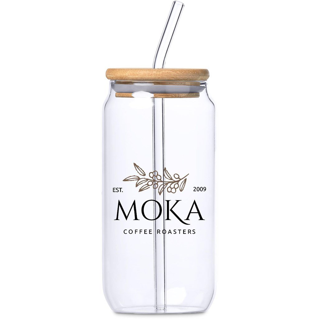 Natsu Glass & Bamboo Tumbler Straw - 500ml NATURAL - Travel Mugs and Tumblers,Glass Products,Drinkware,Full-Wrap UV Bottles