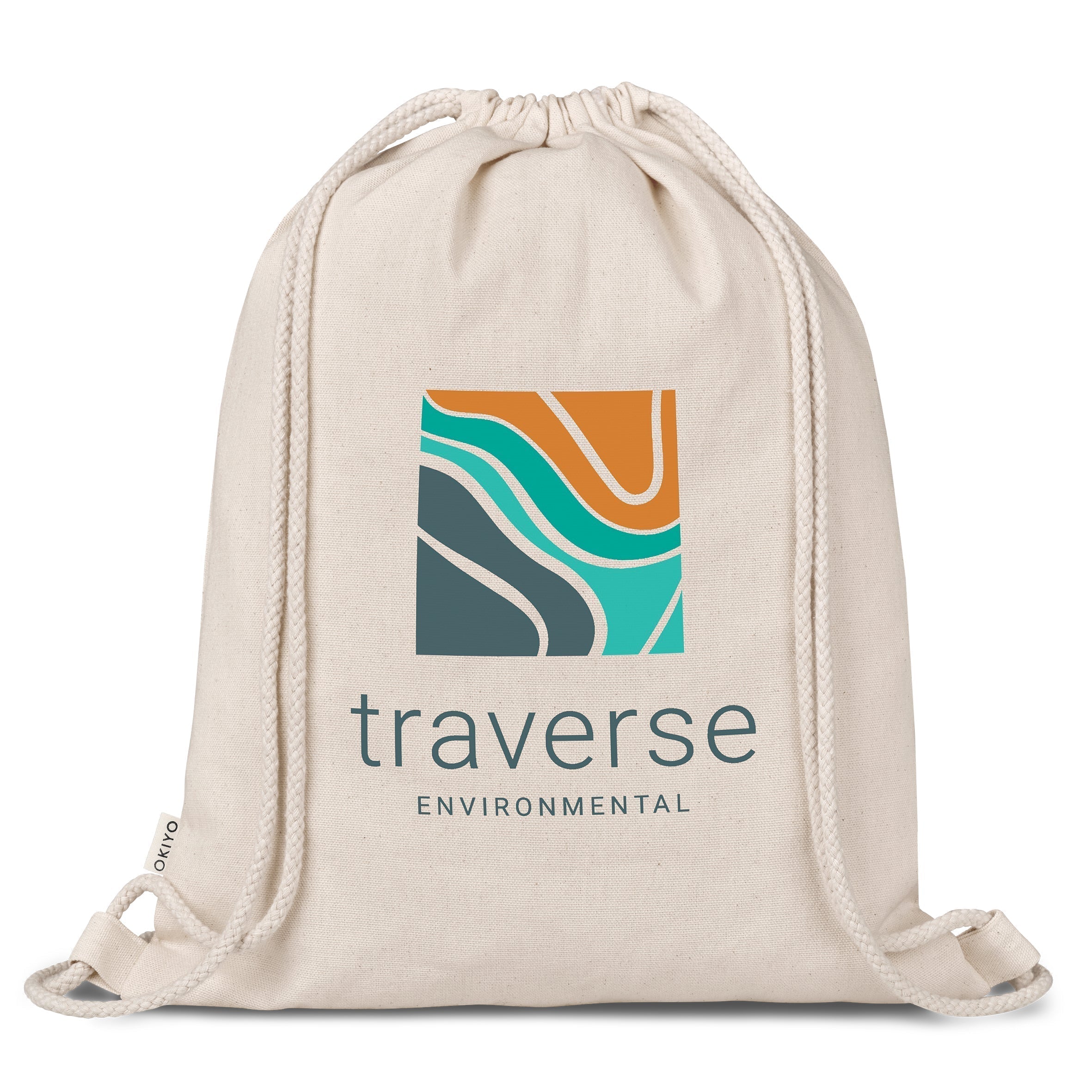 Okiyo Orei Cotton Drawstring Bag-Natural-NT