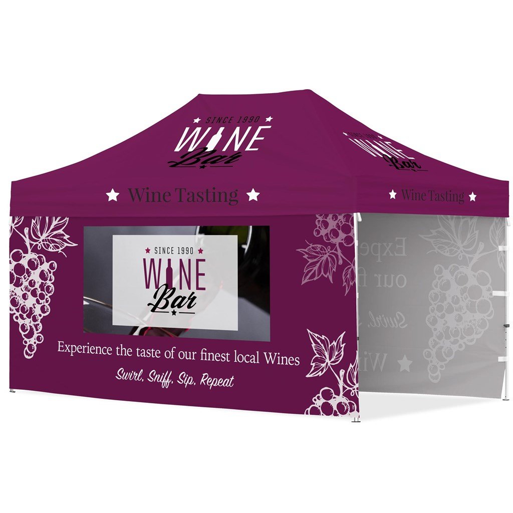 Ovation Sublimated Gazebo 4.5m X 3m - 2 Long Full-Wall Skins - Canopies & Gazebos