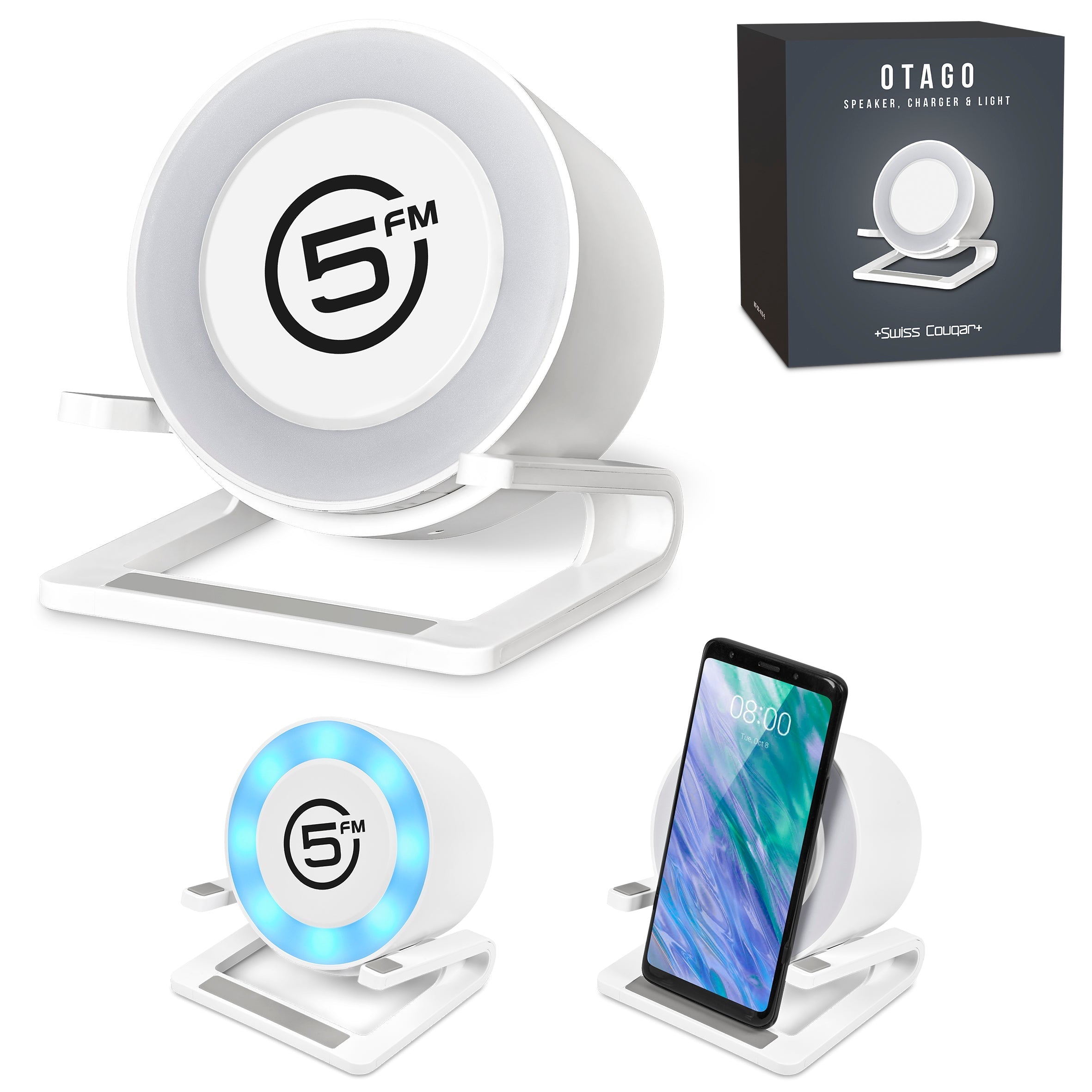 Otago Speaker Charger and Light Solid White / SW