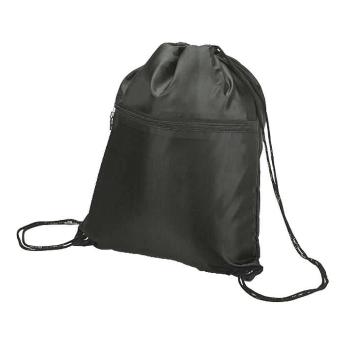 Sport Drawstring Bag With Zip Pocket