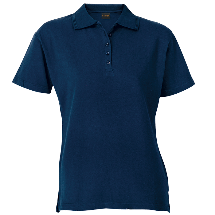 200g Ladies Pique Knit Golfer Navy / XS / Regular - Golf Shirts