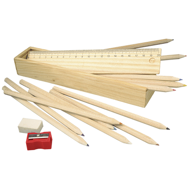 Stationery Set in Wooden Box Neutral / STD / Last Buy - Writing Instruments