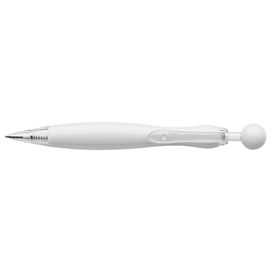 Curved Ballpoint Pen with Ball Plunge Mechanism White / STD / Last Buy - Writing Instruments