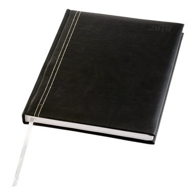 A5 Stitched Design Diary Black / STD / Last Buy - Notebooks