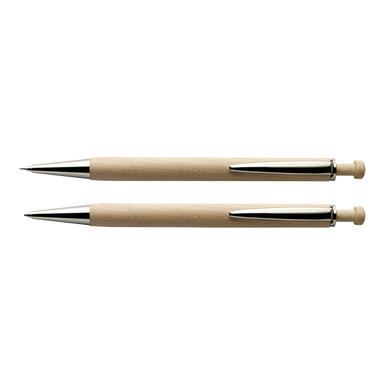 Maple Wood Pen And Clutch Pencil Set Brown / STD / Last Buy - Writing Instruments