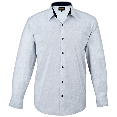 Richmond Lounge Shirt Long Sleeve Mens White/Navy / 3XL / Last Buy - Shirts-Corporate