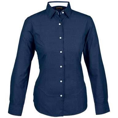 Richmond Lounge Shirt Long Sleeve Ladies Navy/White / 5XL / Last Buy - Shirts-Corporate