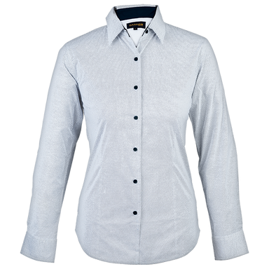 Richmond Lounge Shirt Long Sleeve Ladies White/Navy / 4XL / Last Buy - Shirts-Corporate