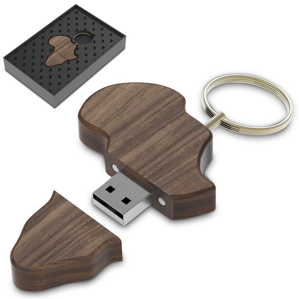 Afrique Flash Drive Keyholder - 16GB