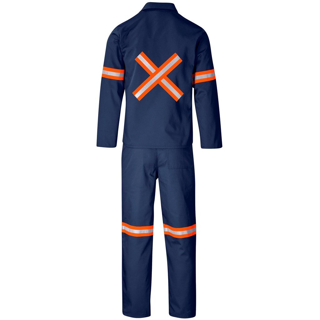 Trade Polycotton Conti - Suit Reflective Arms, Legs & Back - Orange Tape