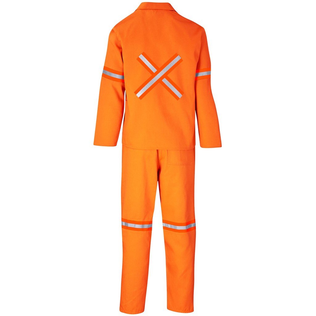 Trade Polycotton Conti - Suit Reflective Arms, Legs & Back - Orange Tape