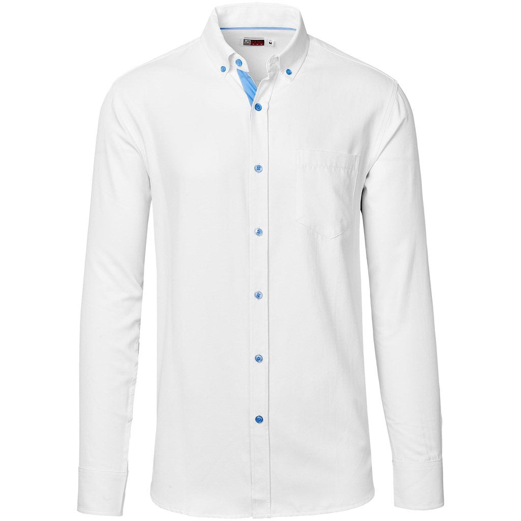 Mens Long Sleeve Casablanca Shirt - Navy