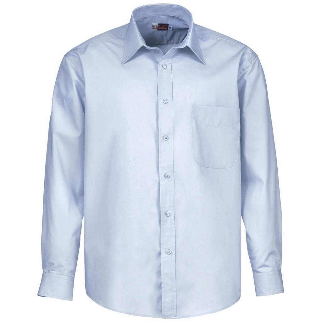 Mens Long Sleeve Washington Shirt - Grey