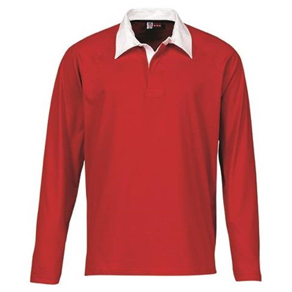 Mens Long Sleeve Brisbane Golf Shirt  - Red