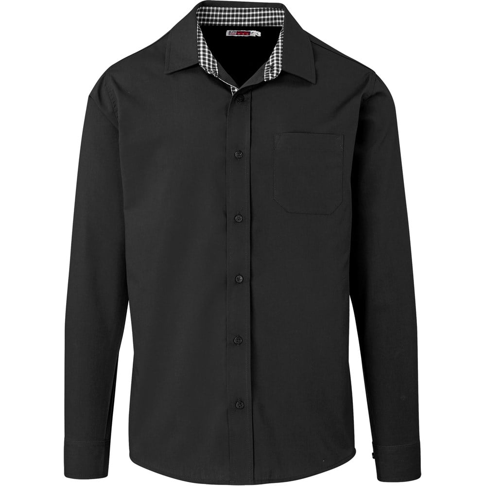 Mens Long Sleeve Warrington Shirt - Navy