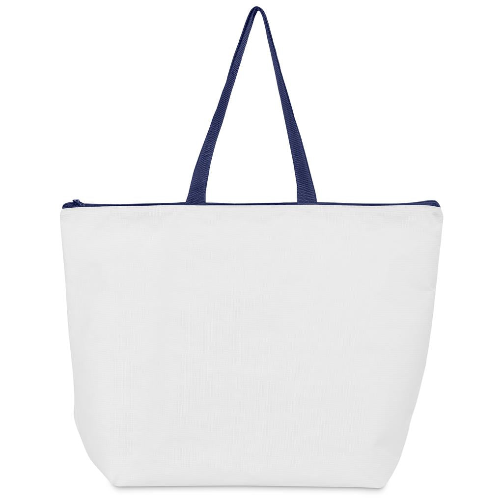 Custom Skyline Recycled PET Stitch-Bond Shopper With Zip