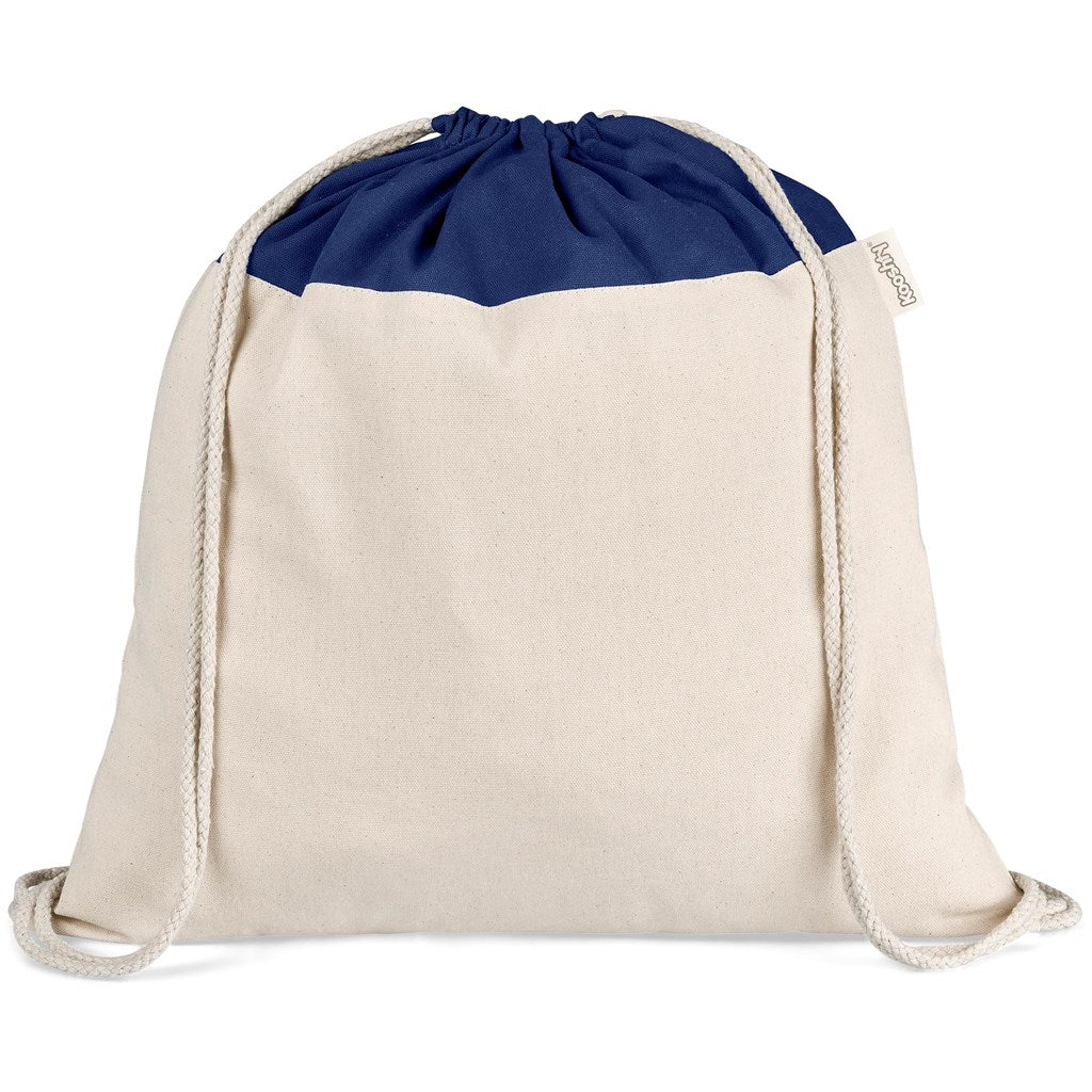 Dominica Jumbo Cotton Drawstring Bag - Navy