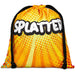 Pre-Production Sample Indian Midi Polyester Drawstring Pouch BLACK - Custom Bags and Backpacks