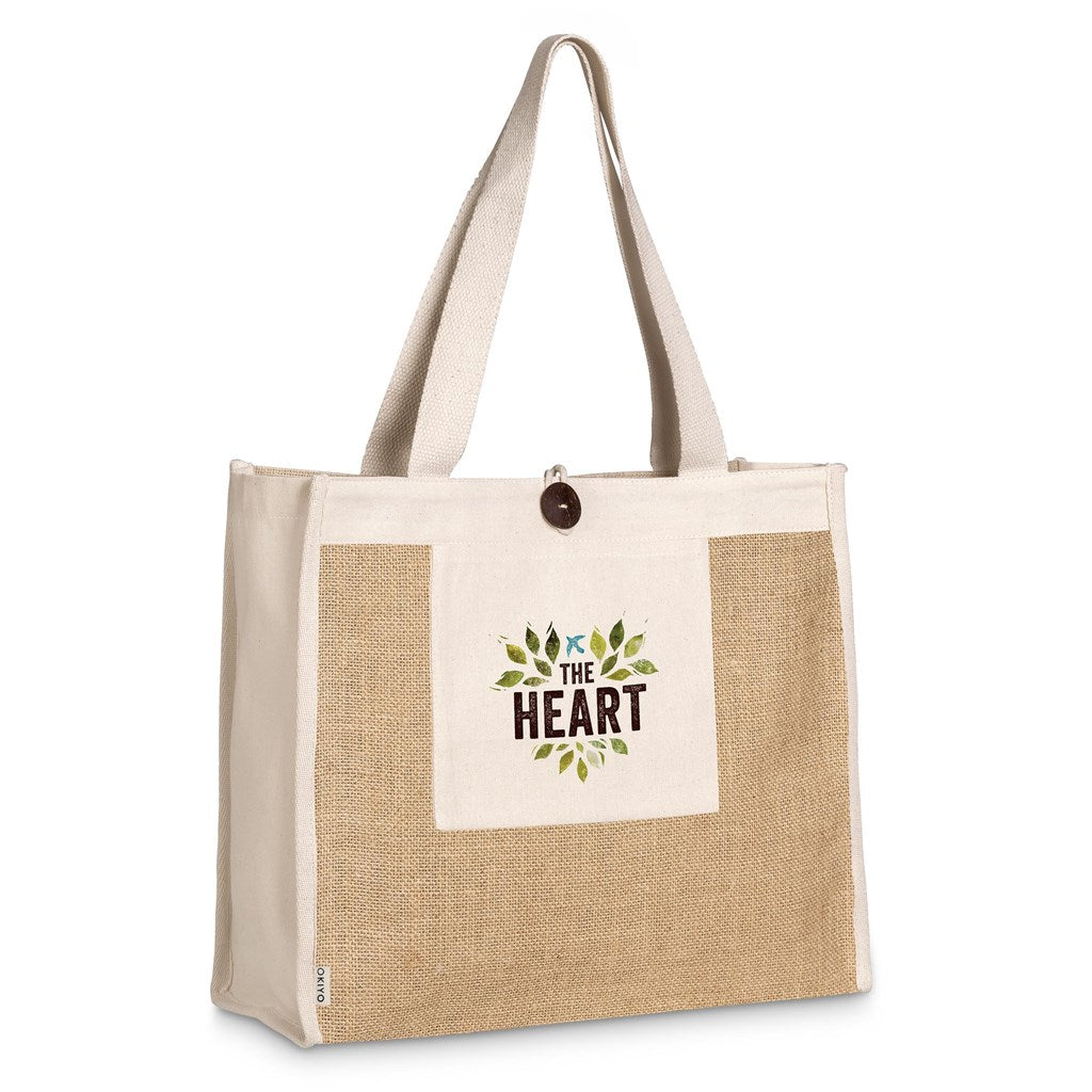 Natural Fibre Jute Cotton Tote Bag