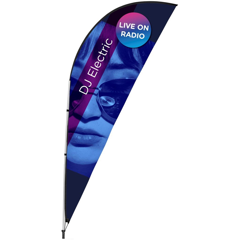 3M Sublimated Sharkfin Double-Sided Flying Banner - 1 complete unit