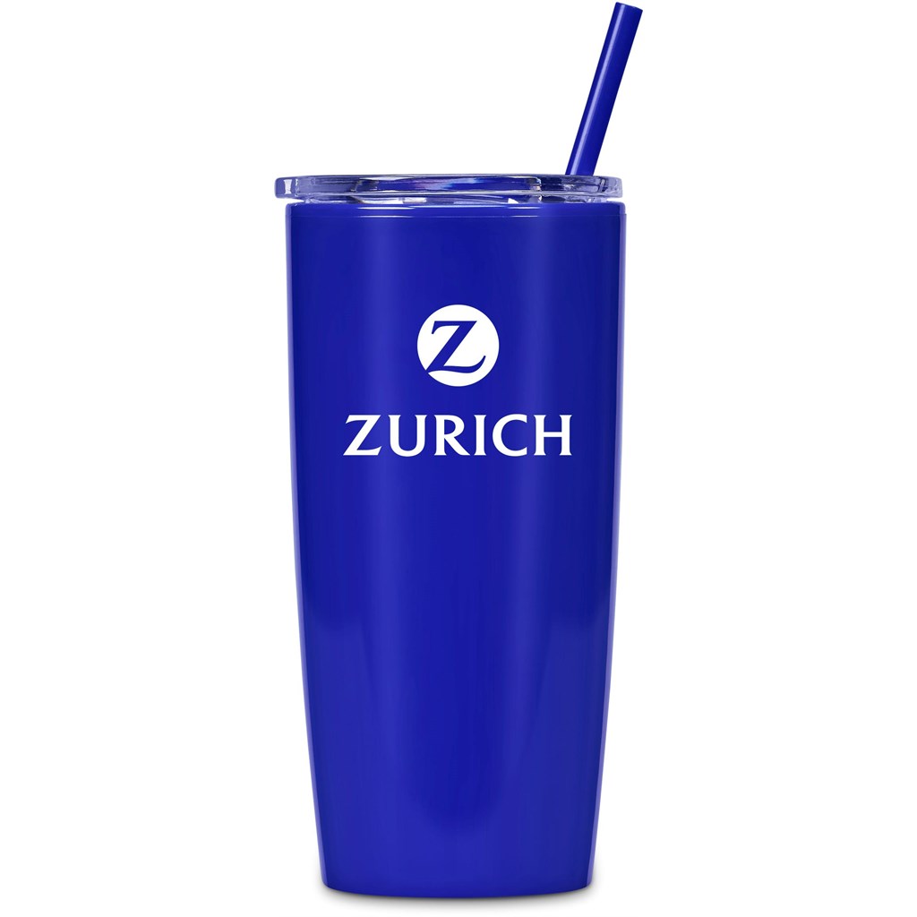 Daytona Plastic 2-in-1 Double-Wall Tumbler & Straw - 600ml