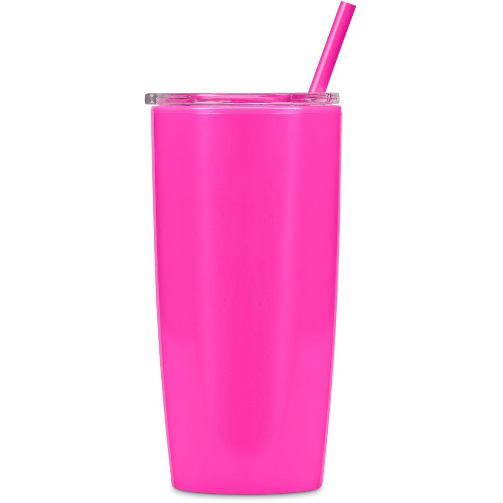 Daytona Plastic 2-in-1 Double-Wall Tumbler & Straw - 600ml