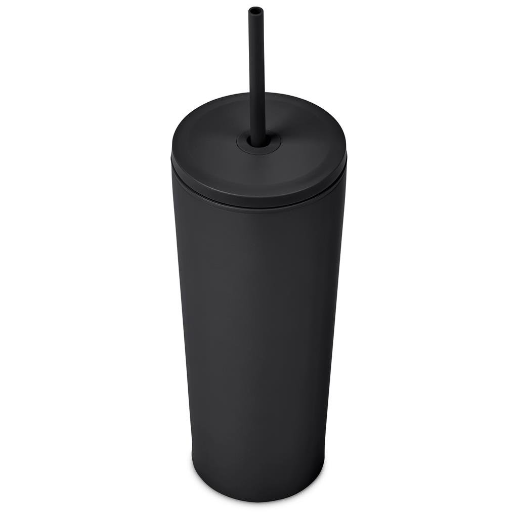 Concorde Stainless Steel & Plastic Double-Wall Tumbler & Straw - 720ml