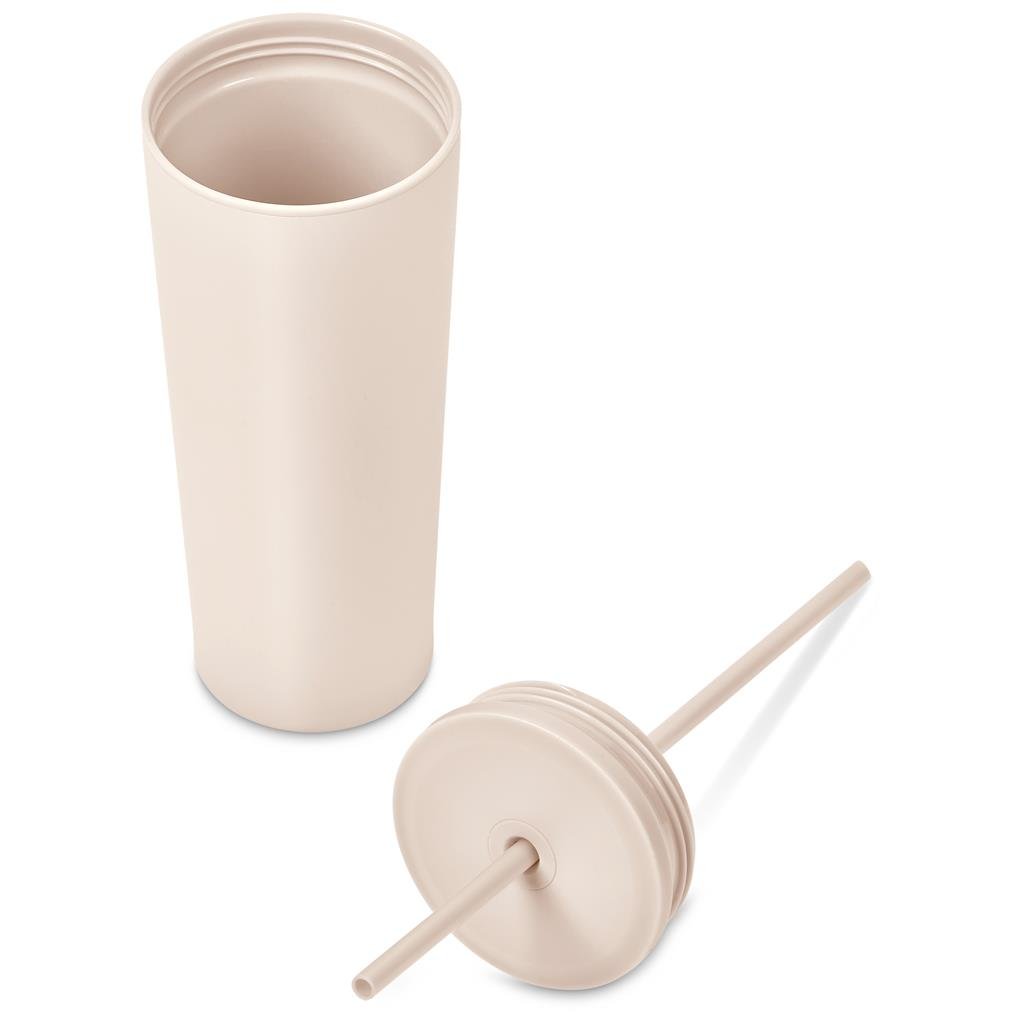 Concorde Stainless Steel & Plastic Double-Wall Tumbler & Straw - 720ml