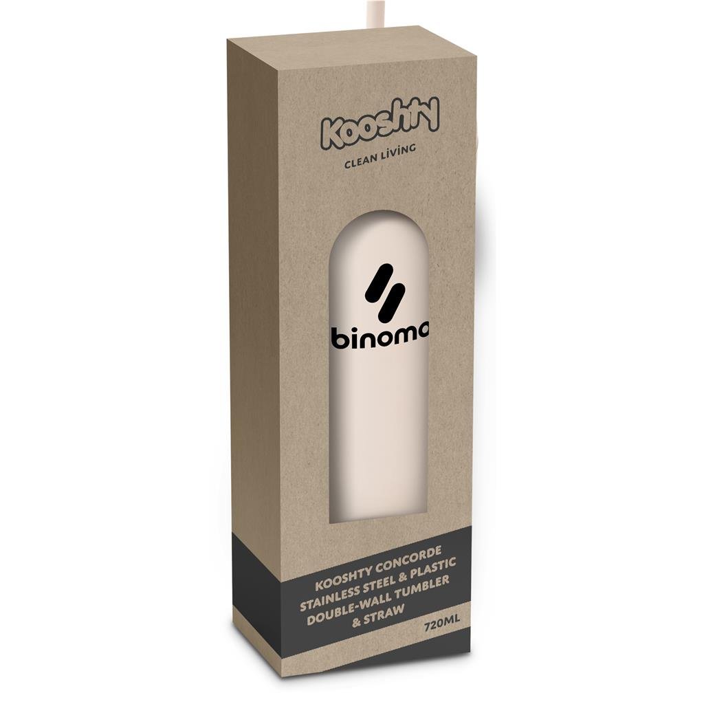 Concorde Stainless Steel & Plastic Double-Wall Tumbler & Straw - 720ml