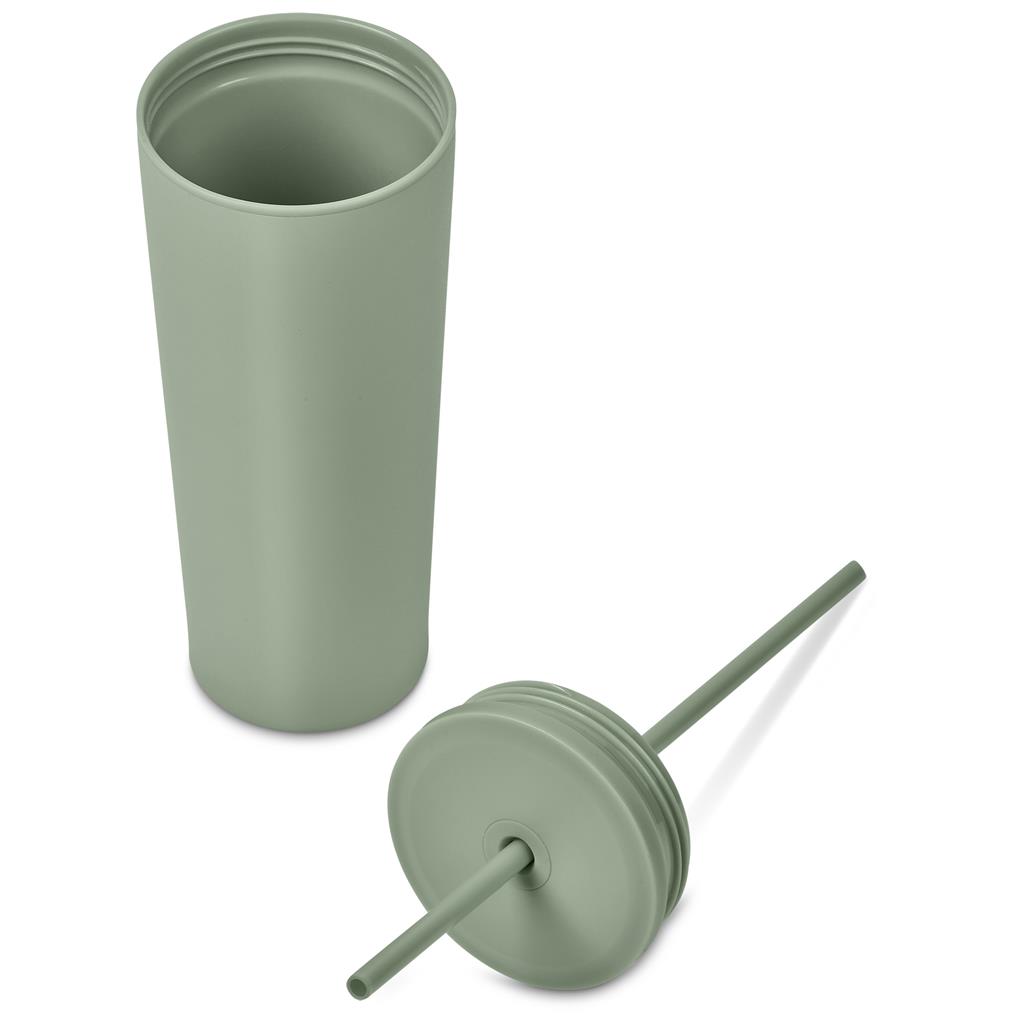 Concorde Stainless Steel & Plastic Double-Wall Tumbler & Straw - 720ml