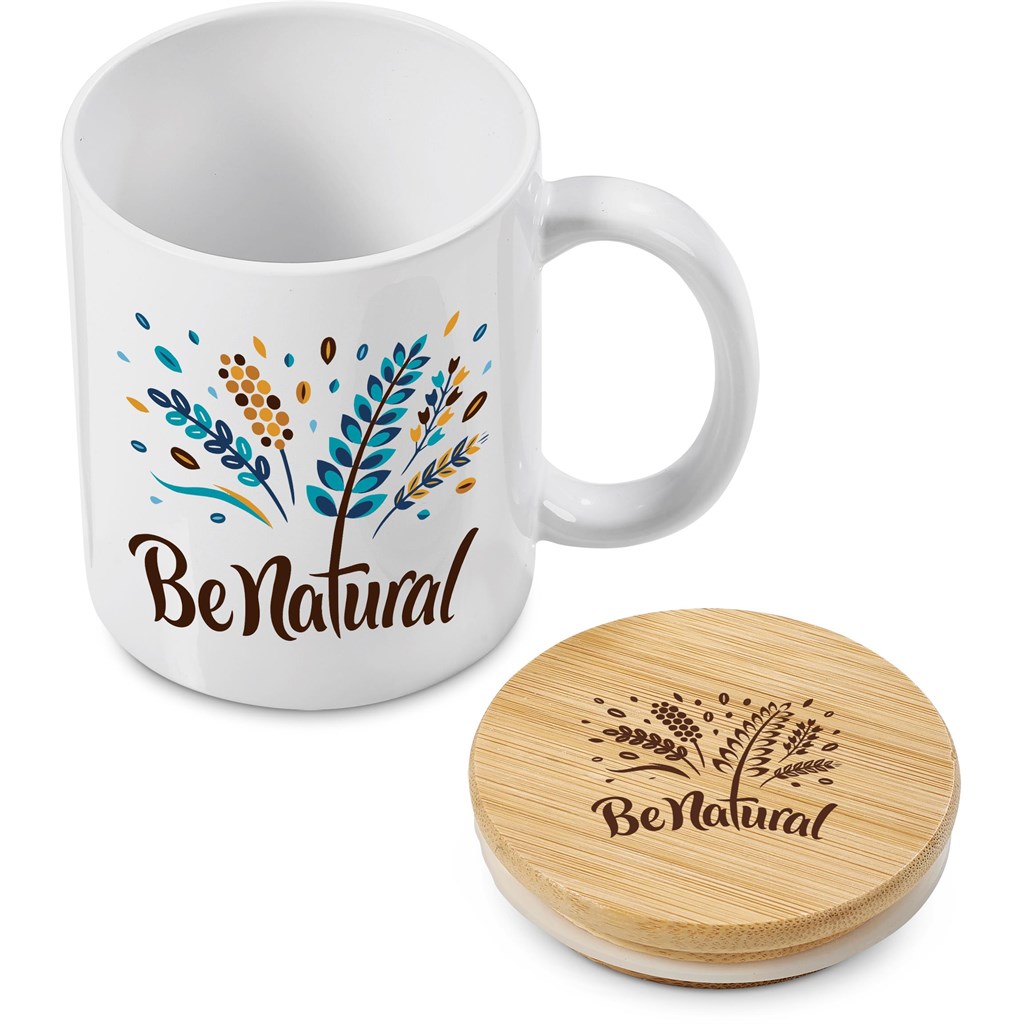 Sozo Bamboo & Ceramic Sublimation Coffee Mug - 330ml