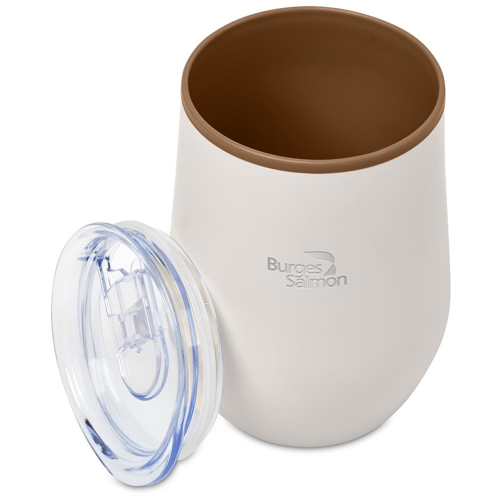 Ovolo Stainless Steel & Plastic Double-Wall Tumbler – 350ml