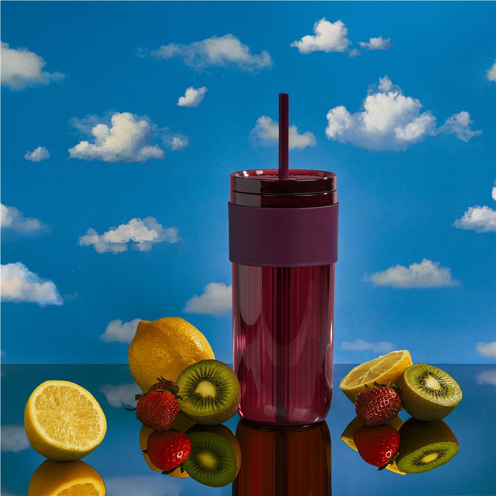 Mayfair Plastic Tumbler & Straw – 650ml