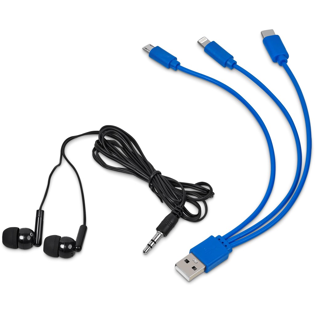Zenia Earbuds & Tri-Cable Set