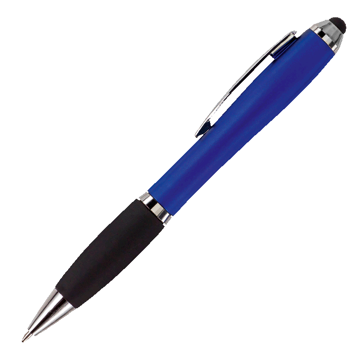Ballpoint with Rubber Grip and Stylus